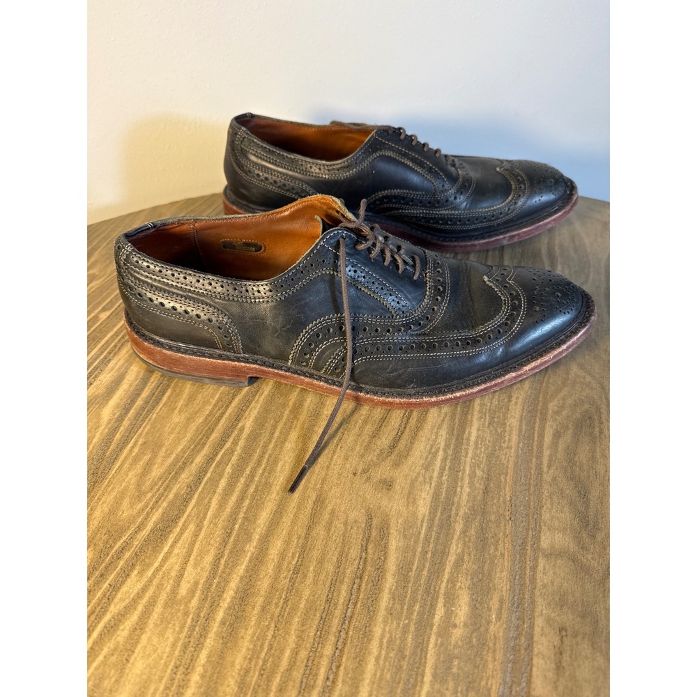 Allen Edmonds McTavish Wingtip Oxfords Mens 10.5‎ D Black Leather Brogue USA